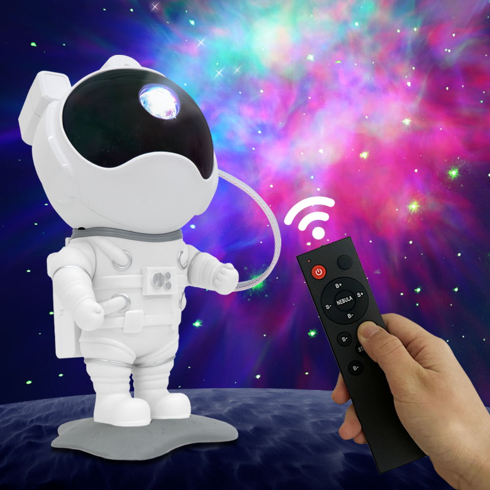 Astronaut Galaxy Night Light Space Projector - Starry Nebula Ceiling LED Lamp with Timer and Remote