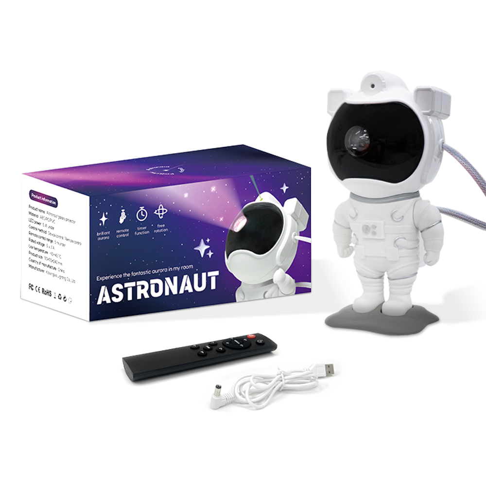 Astronaut Galaxy Night Light Space Projector - Starry Nebula Ceiling LED Lamp with Timer and Remote