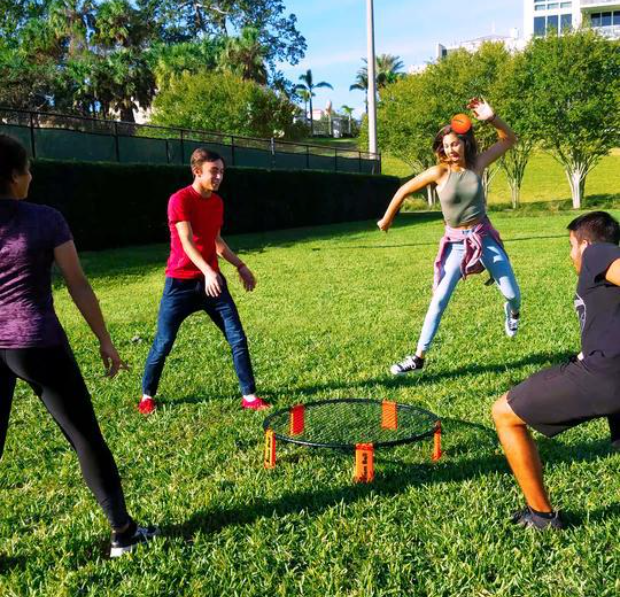 RoundNet Game Set - Outdoor Lawn, Beach & Tailgating Roundnet Game for Kids, Teens & Adults