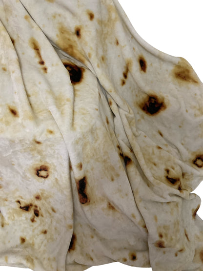 Burrito Tortilla Blanket Double Sided 71 inches, Cozy Flannel Fabric, Throw Blanket for Bed, Couch, Travel, Picnic and Beach for Kids