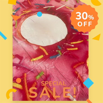 71 Inch Giant Glazed Donut Blanket , Premium Soft Flannel Round Pink Glazed Donut Blanket for Indoors, Outdoors, Travel, Home and More