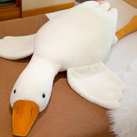 Giant White Goose Plush 63 in, Goose Stuffed Animal Pillow, Goose Plush Toys Hugging Pillow Gifts for Everyone (63 in)