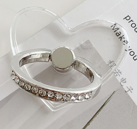 x3 Transparent Heart shape Phone Ring Holder