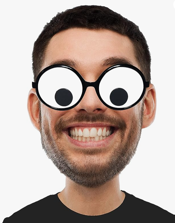 3x Dynamic Eyeball Glasses Shaking Glasses Toys Pranks for Adults Party Eyeglasses for Adults Wiggle Eyes Glasses Party