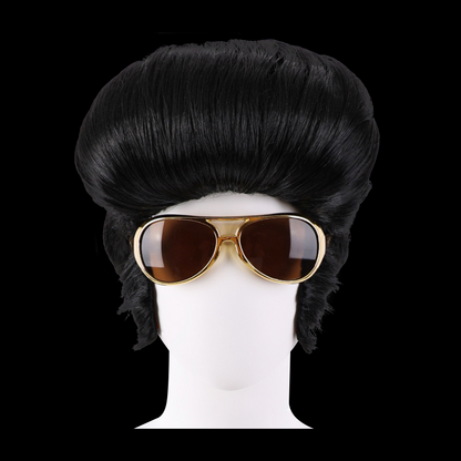 1x Halloween Star Sunglasses Gold Celebrity Sunglasses Disco Glasses 50’s, 60’s Style Aviator Shades, Gold Celebrity Sunglass