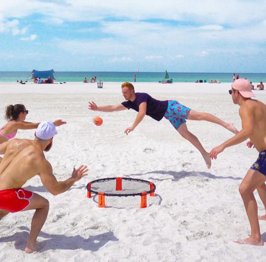 RoundNet Game Set - Outdoor Lawn, Beach & Tailgating Roundnet Game for Kids, Teens & Adults