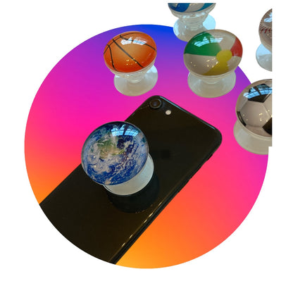 Sports Themed Pop Sockets, Phone Grip, Earth