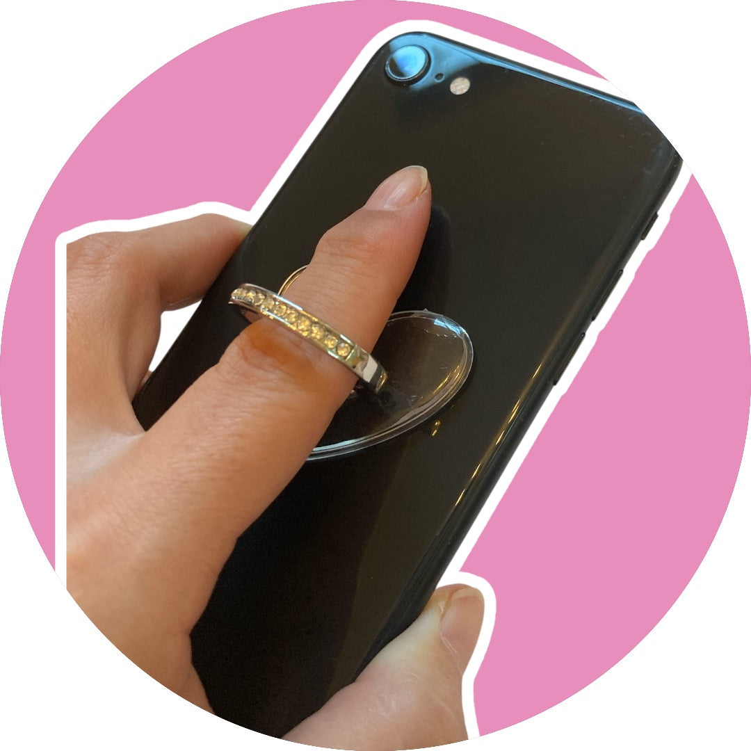 x3 Transparent Heart shape Phone Ring Holder
