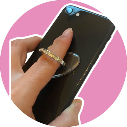 x3 Transparent Heart shape Phone Ring Holder